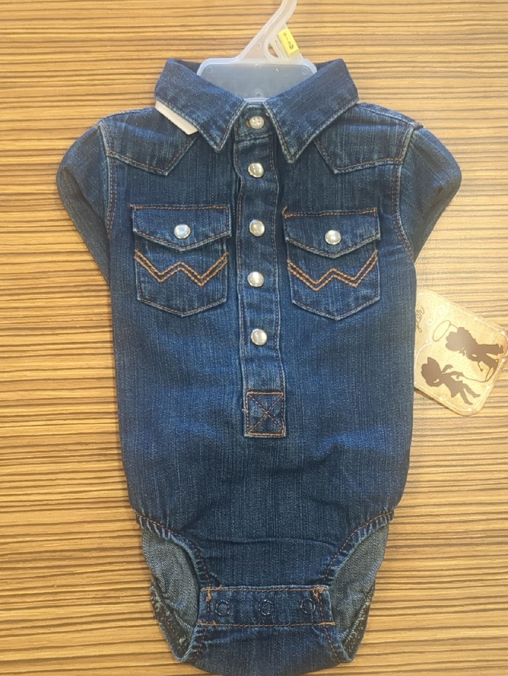 Wrangler Dark Blue Denim Infant Onesie